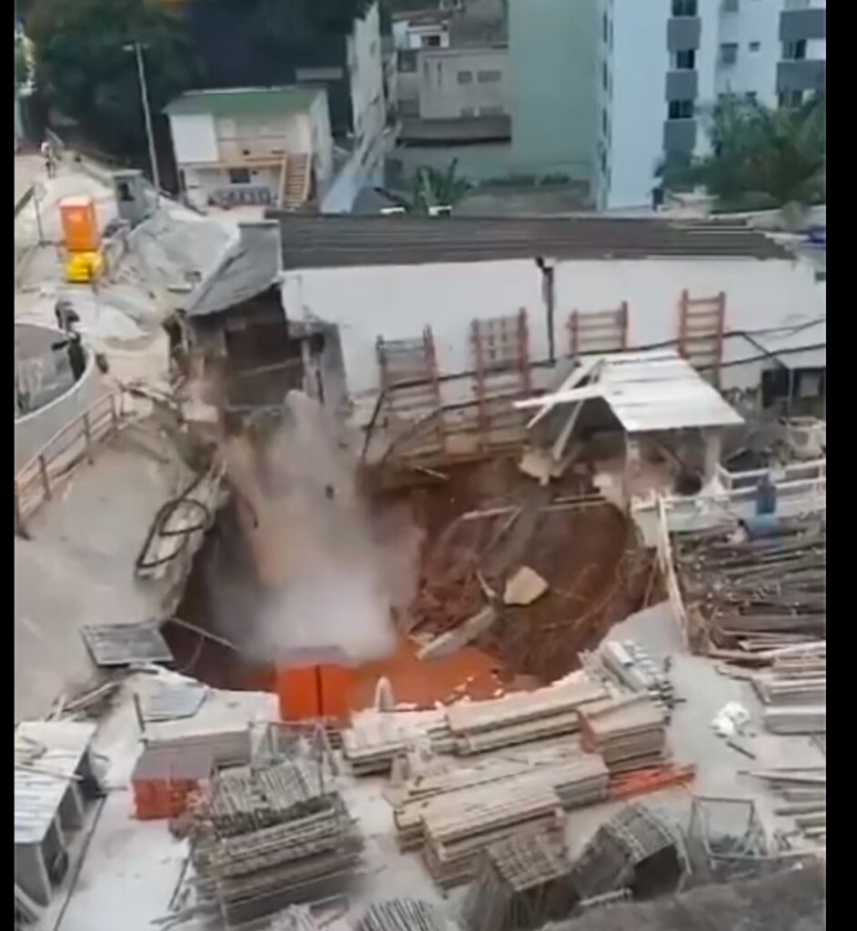 Desabamento Em Obras Da Linha Laranja Assusta Moradores Na Bela Vista