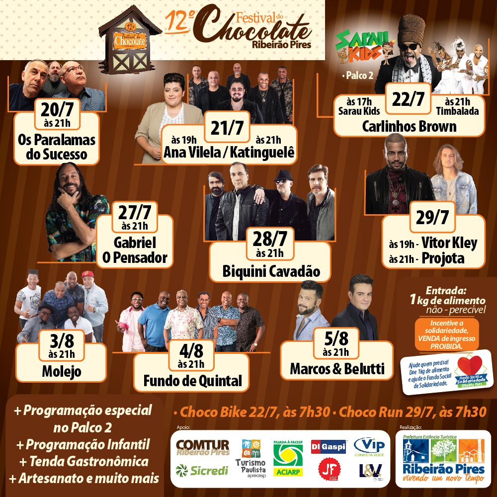 festival do chocolate programação