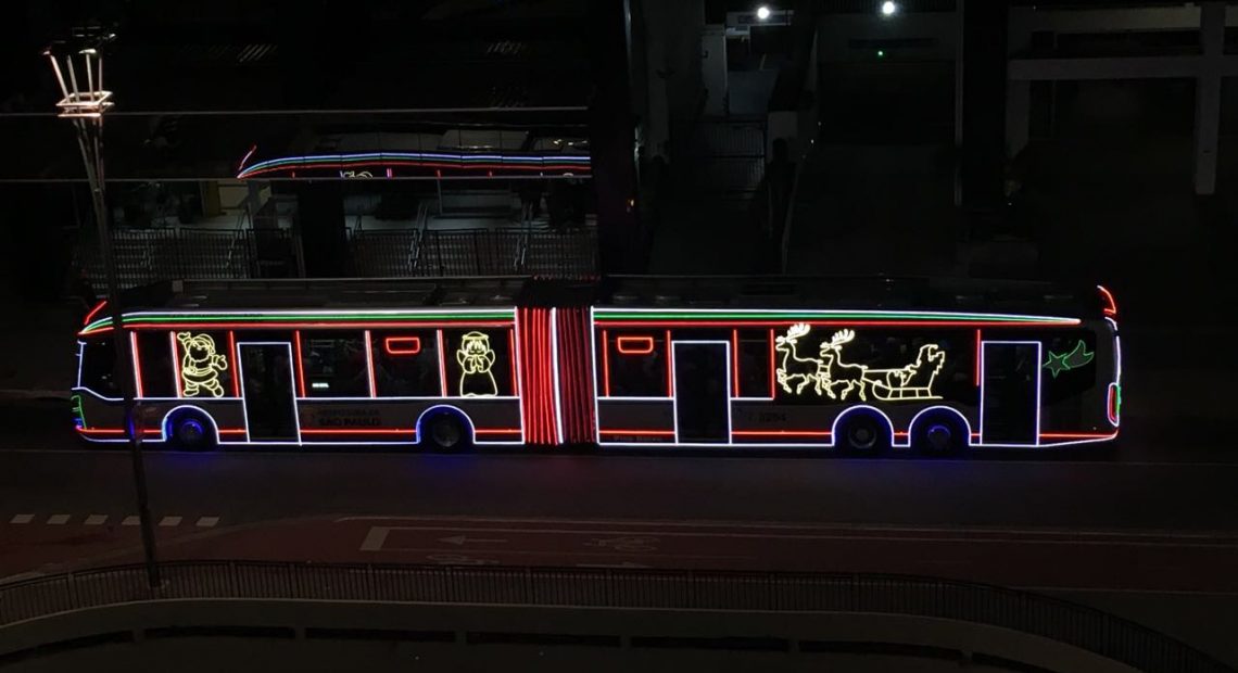 ônibus natalinos ônibus iluminados