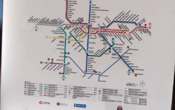 mapa do sistema metroferroviário