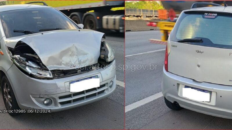 Engavetamento entre carros no Rodoanel causa congestionamento