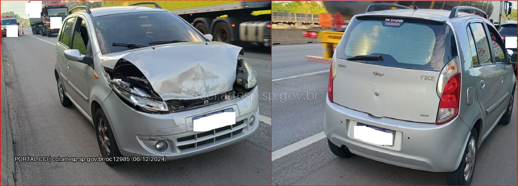 Engavetamento entre carros no Rodoanel causa congestionamento