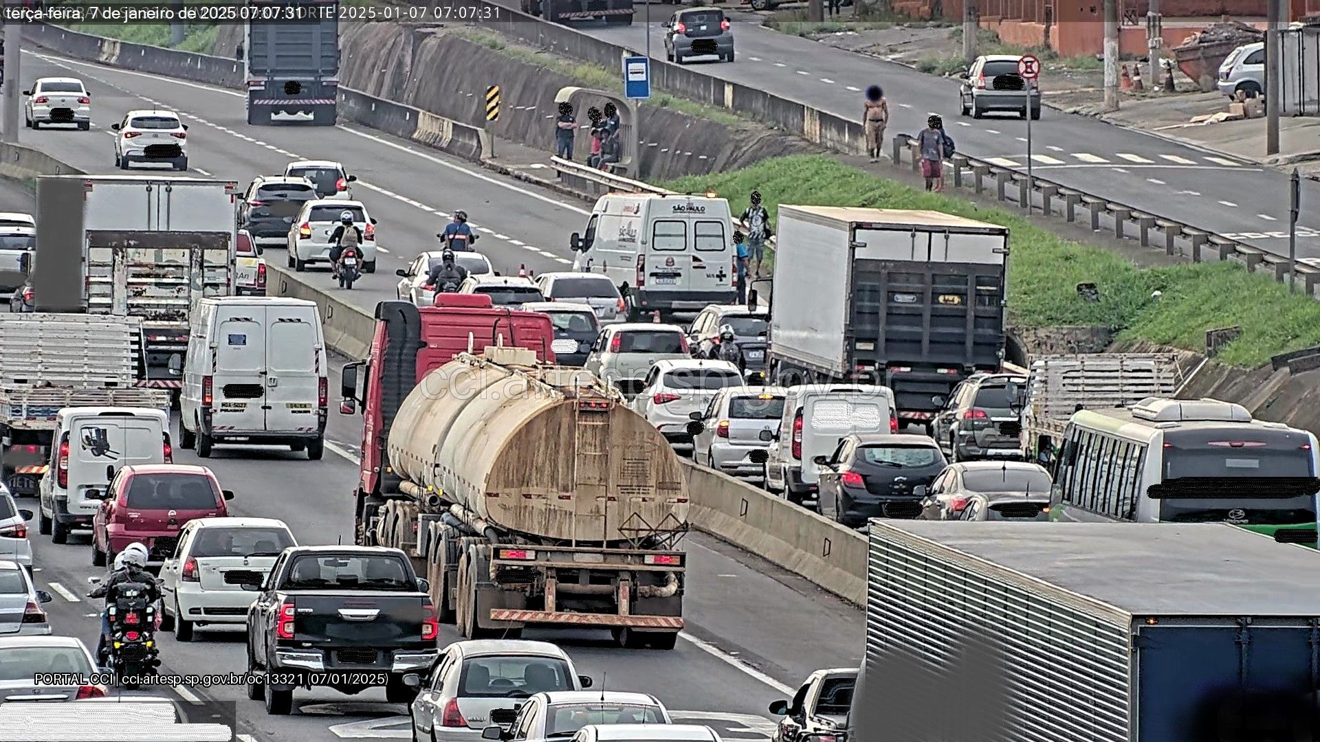 Pedestre morre atropelado por caminhão na Rodovia Anhanguera em Campinas