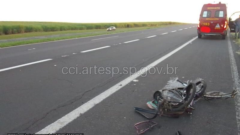 Ciclista morre atropelado na Rodovia Marechal Rondon em Guararapes