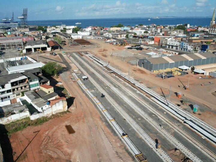 Obras do VLT de Salvador avançam e já alcançam 18% de execução no Trecho 1
